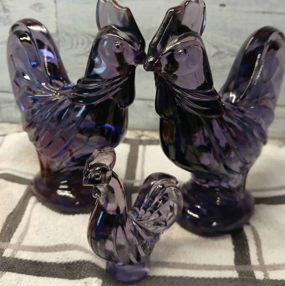 Purple FENTON Roosters
